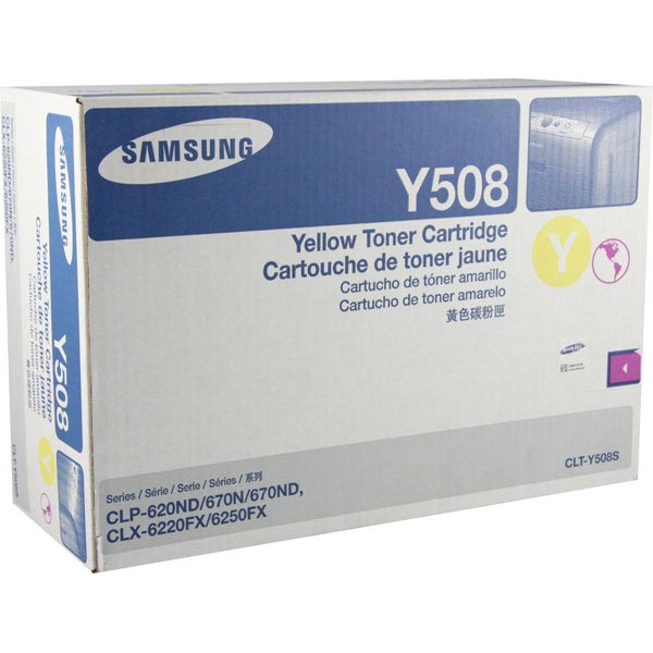 Samsung CLT-Y508S Yellow OEM Toner Cartridge