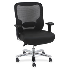 Lorell Big & Tall Mid-back Leather Guest Chair