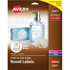 Avery Easy Peel Print-to-the-edge 2" Round Labels