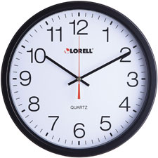 Lorell 12-1/2" Slimline Quartz Wall Clock