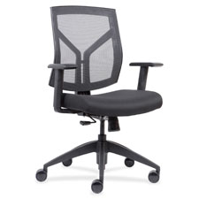 Lorell Mesh Back/Fabric Seat Mid-Back Task Chair