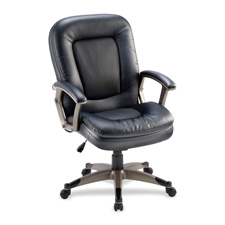Lorell Bonded Leather Mid-back Chair