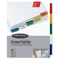 Acco/Wilson Jones Gold Line Insertable Dividers