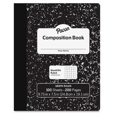 Pacon Marble Hard Cover Quad Rule Composition Book