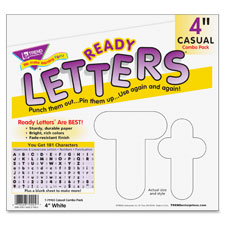 Trend White 4" Casual Ready Letters Combo Pack