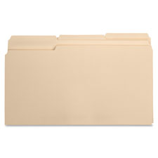 Bus. Source 1/3 Cut 1-ply Top Tab Manila Folders