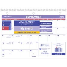 At-A-Glance 16-Month Desk/Wall Calendar