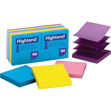 3M Highland Repositionable Bright Pop-up Notes