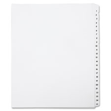 SKILCRAFT 1-25 Numeric Tab Divider Sheets