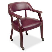 Lorell Traditional Captain Side Chair w/ Casters