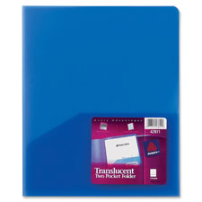 Avery 2-Pocket Translucent Poly Folders