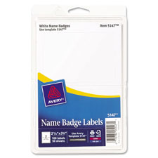Avery White Print or Write Name Badge Labels