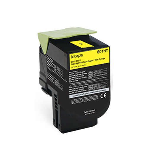 Premium Quality Yellow Toner Cartridge compatible with Lexmark 80C1HY0
