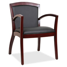 Lorell Arched Arms Wood Guest Chair