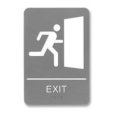 U.S. Stamp & Sign ADA Plastic Exit Sign