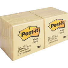 3M Post-it Canary Yellow Original Note Pads