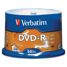 Verbatim 16X DVD-R Branded Spindle