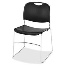 Lorell Metal Wire Lumbar Support Stacking Chairs