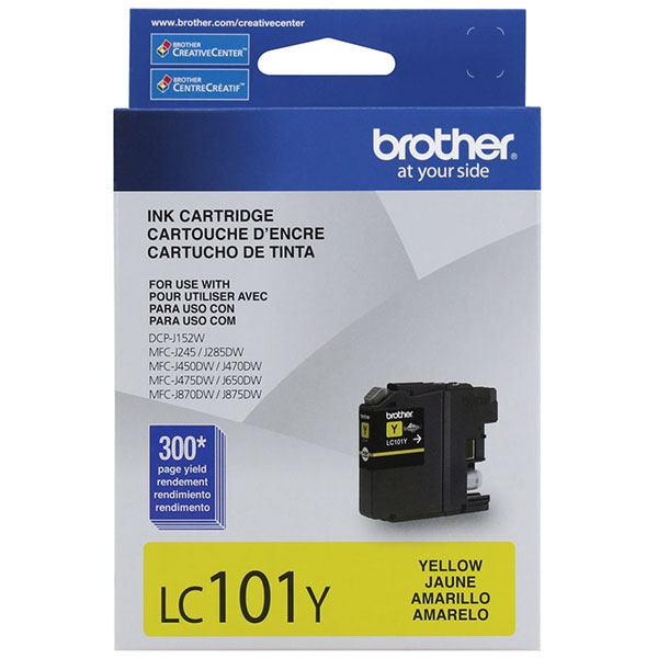 Brother LC-101Y Yellow OEM Inkjet Cartridge