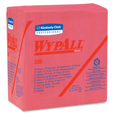 Kimberly-Clark WypAll X80 Folded Red Wipers