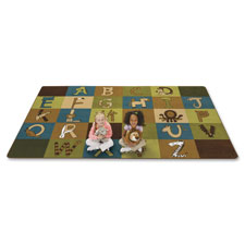 Carpets for Kids A-Z Animals Nature 12' Area Rug