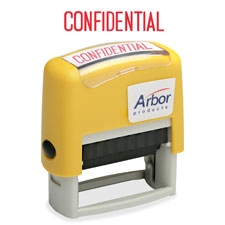 SKILCRAFT Pre-inked Red Confidential Stamp