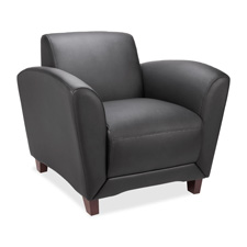 Lorell Reception Seating Leather Club Chair