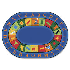 Carpets for Kids Bilingual Early Learning Oval Rug