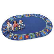 Carpets for Kids A to Z Animals Oval Area Rug