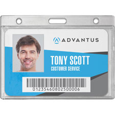 Advantus Frosted Horizontal Rigid ID Holder