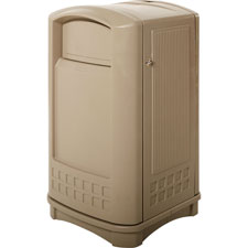Rubbermaid Comm. Plaza 50gal Container w/ Tray Top