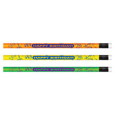 Rose Moon Inc. Neon Happy Birthday Design Pencils