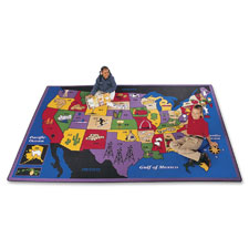 Carpets for Kids Discover America US Map Area Rug