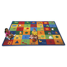 Carpets for Kids Learning Blocks Rectangle Rug