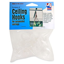 Adams Clear Plastic Ceiling Hooks