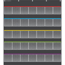 Teacher Created Res. Black Dots Storage Pckt Chart