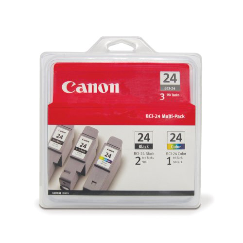 Canon 6881A039 (BCI-24 B&C) Black & Color OEM Inkjet Cartridge