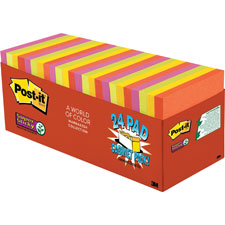 3M Post-it Super Sticky Notes 24 Pad Cabinet Pack