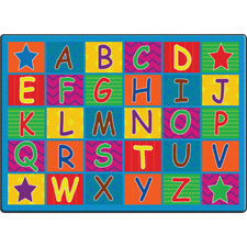 Flagship Carpets Cheerful Alphabet Classroom Rug