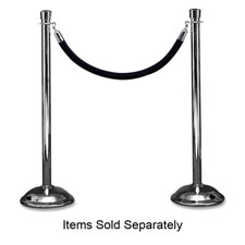 Tatco Velour Ropes & Weighted Base Stand Stanchion