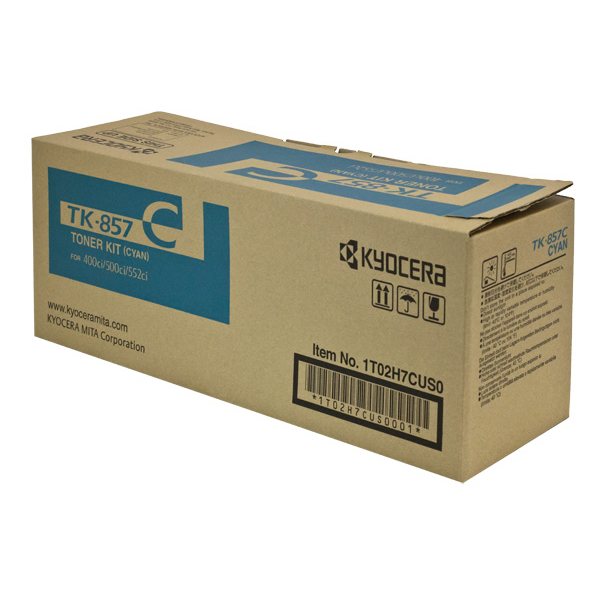 Kyocera Mita 1T02H7CUS0 (TK-857C) Cyan OEM Toner Cartridge
