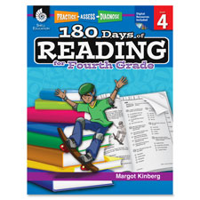 Shell Education 180 Days of Reading 4th-Grade Book