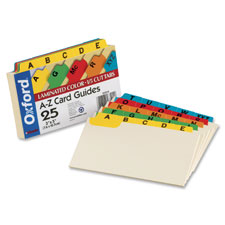 Oxford A-Z Laminated Tab Card Guides