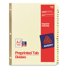 Avery A-Z Gold Reinforced Laminated Tab Dividers