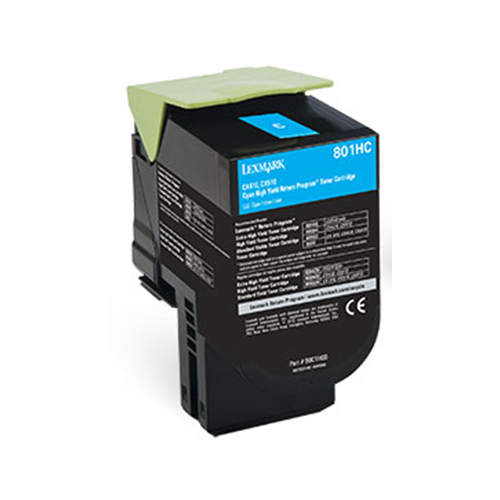 Premium Quality Cyan Toner Cartridge compatible with Lexmark 80C1HC0