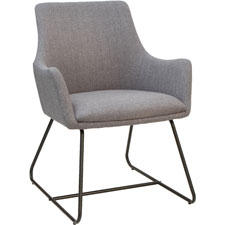 Lorell Gray Flannel Guest Chair w/ Sled Base