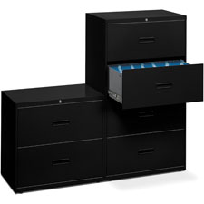 HON 400 Series 30" Black Locking Lateral File