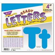 Trend Blue 4" Casual Combo Ready Letters Set