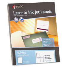 Maco White Shipping Labels