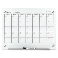 Quartet Infinity 24" Glass Magnetic Calendar Board